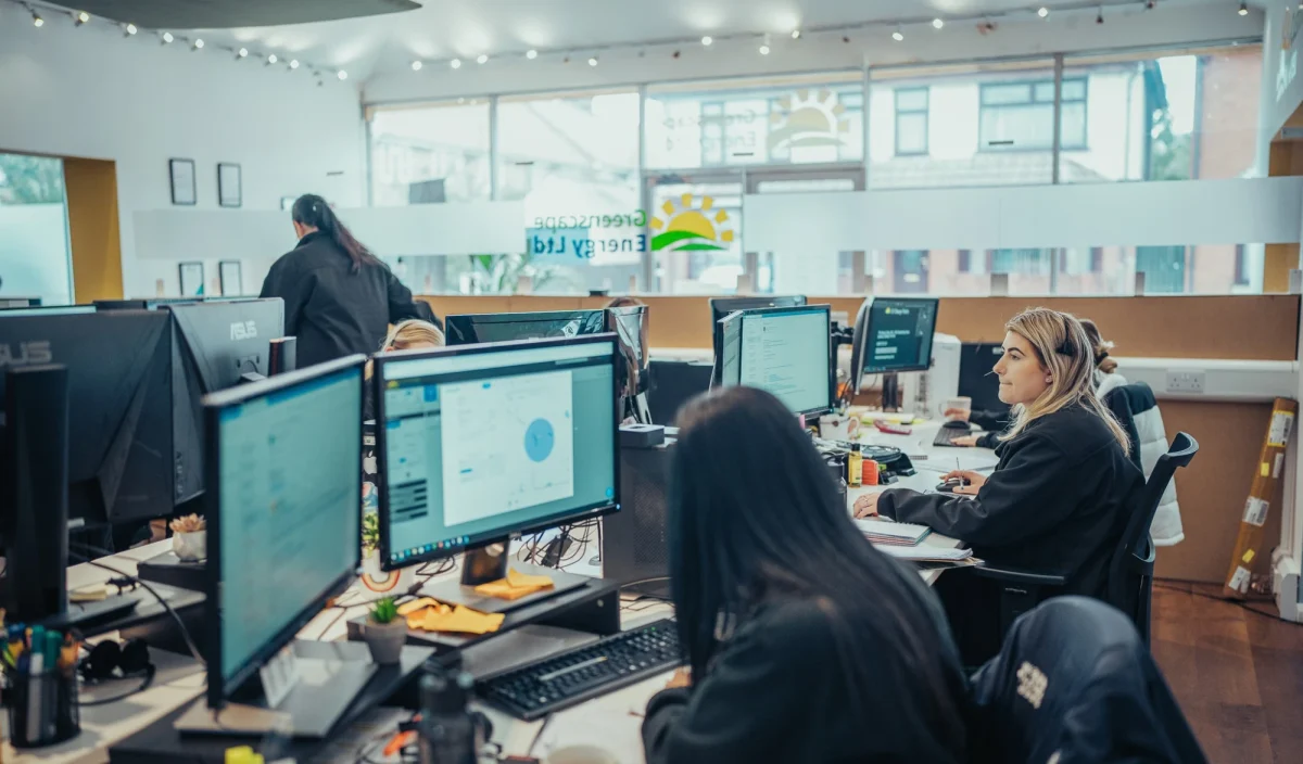 The Greenscape customer service team at work in the office