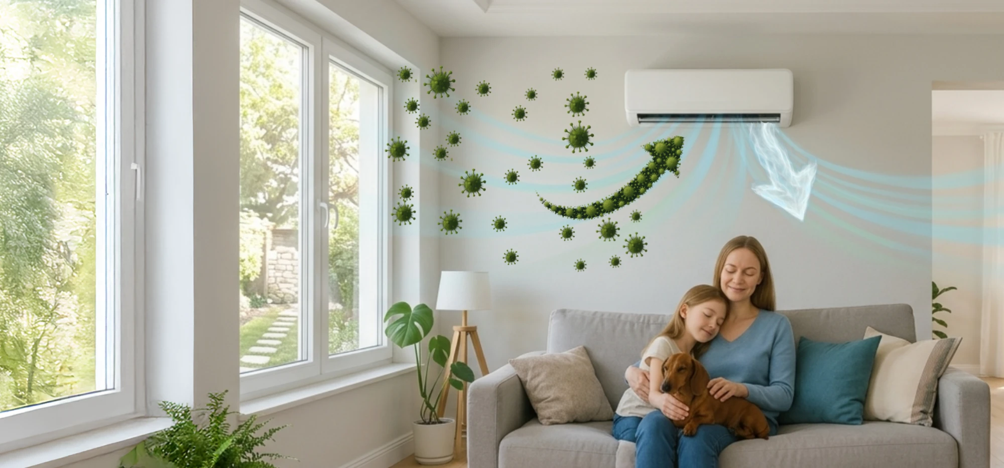 A home interior kept dry and comfortable year-round