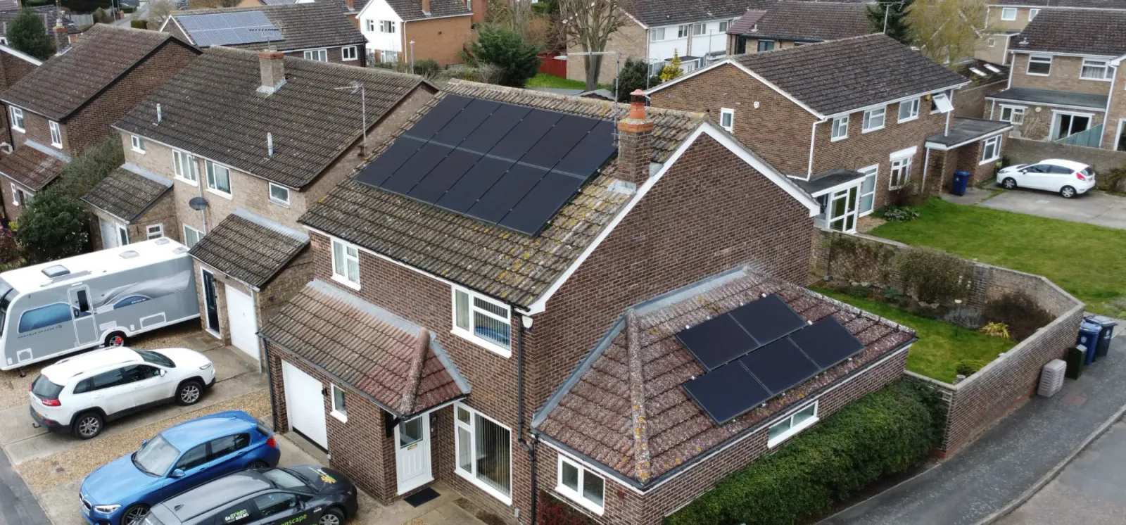 Greenscape team installing solar for a resident through a council scheme
