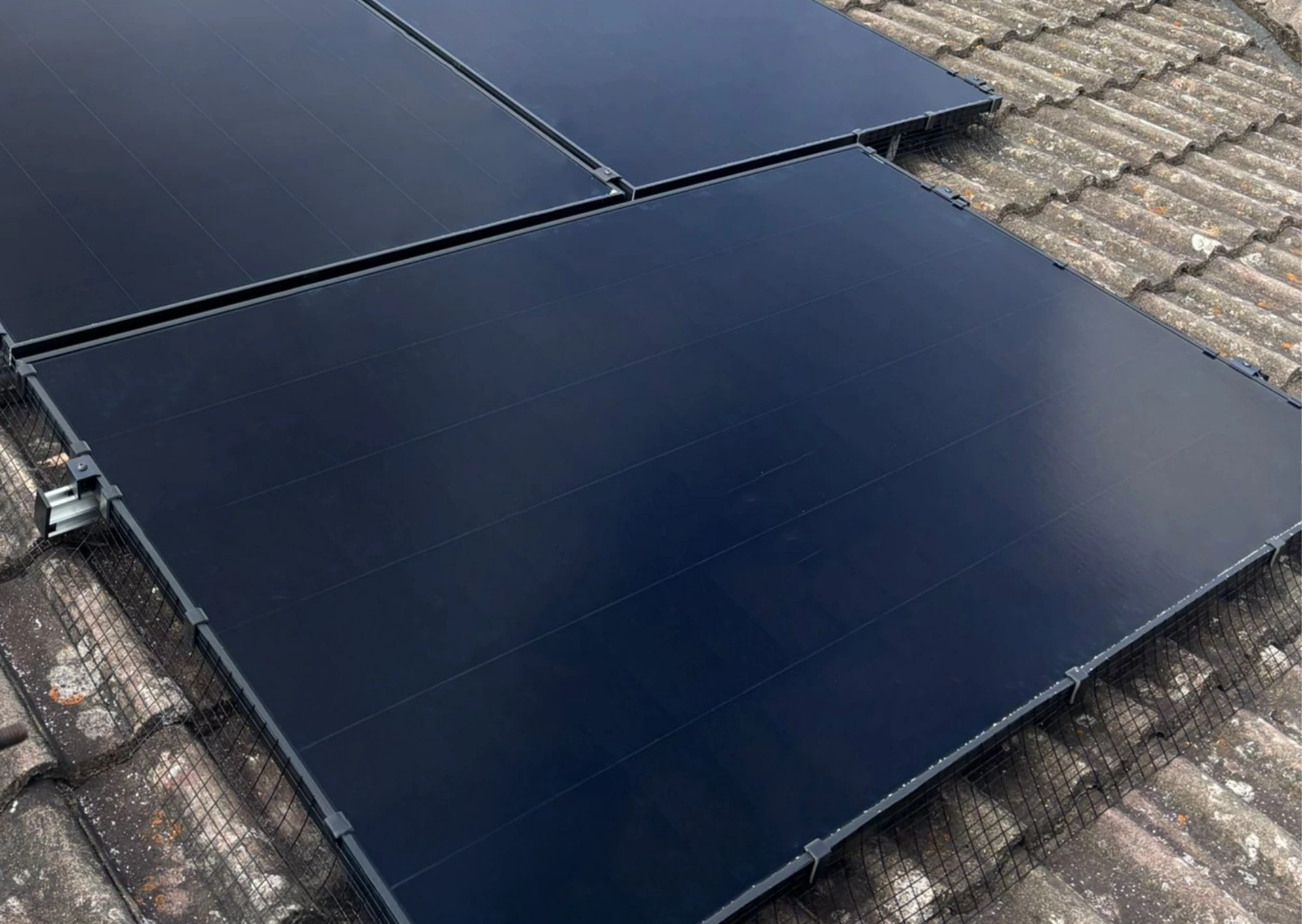 Greenscape installers working on a domestic solar array